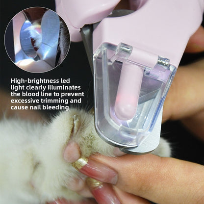 GlowTrim 3-in-1 LED Nail Clippers with Grinder for Cats & Dogs