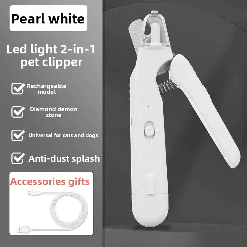 GlowTrim 3-in-1 LED Nail Clippers with Grinder for Cats & Dogs